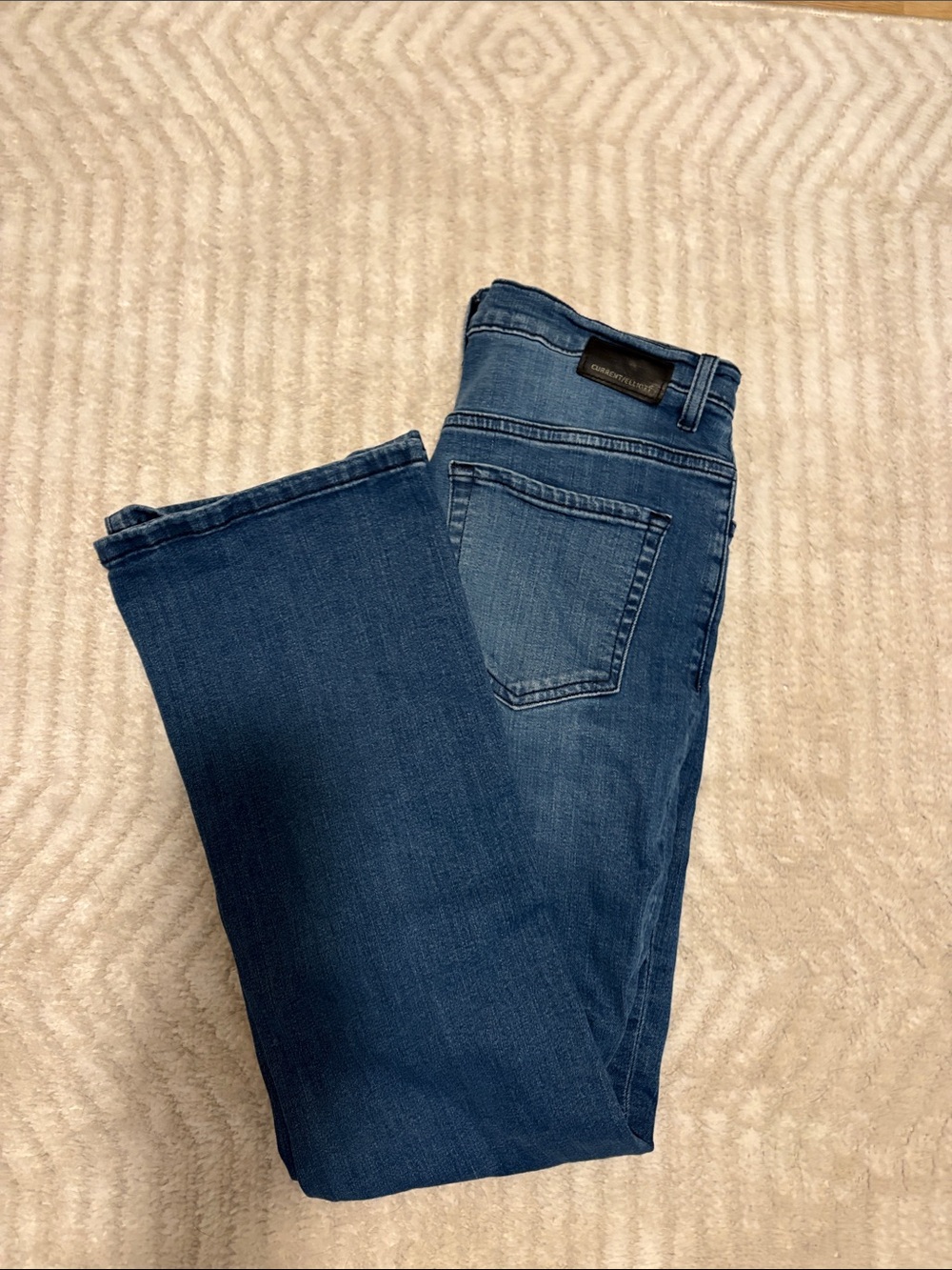 Current/Elliott Straight Leg Blue Denim Jeans